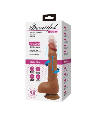 BAILE - BEAUTIFUL WILKS 5 CONFIGURAÇÕES VIBRADOR REALISTA 25 CM MULATO