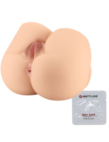 CRAZY BULL - VIBRADOR TRASEIRO ROLONDA COM VAGINA E ÂNUS REALISTAS NATURAIS