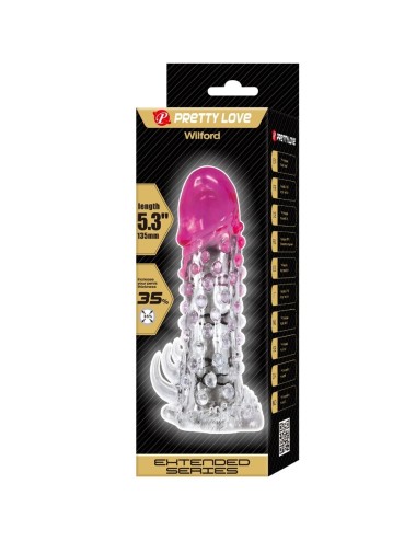 PRETTY LOVE - BAINHA DE AMPLIAÇÃO REALISTA WILFORD COM PÊNIS EM RELEVO ROSA