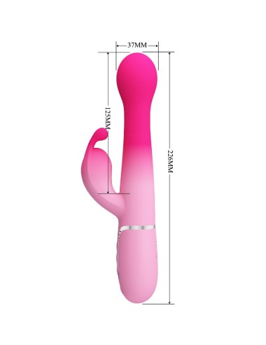 PRETTY LOVE - DEJON 3 EM 1 MULTIFUNCIONAL RABBIT VIBRADOR ROSA