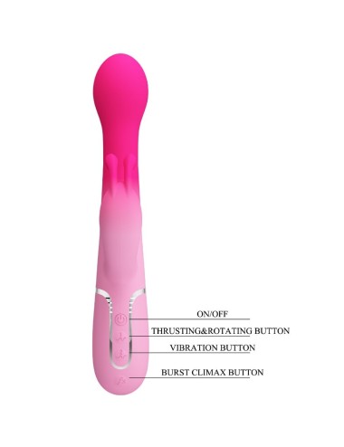 PRETTY LOVE - DEJON 3 EM 1 MULTIFUNCIONAL RABBIT VIBRADOR ROSA