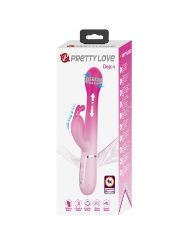 PRETTY LOVE - DEJON 3 EM 1 MULTIFUNCIONAL RABBIT VIBRADOR ROSA