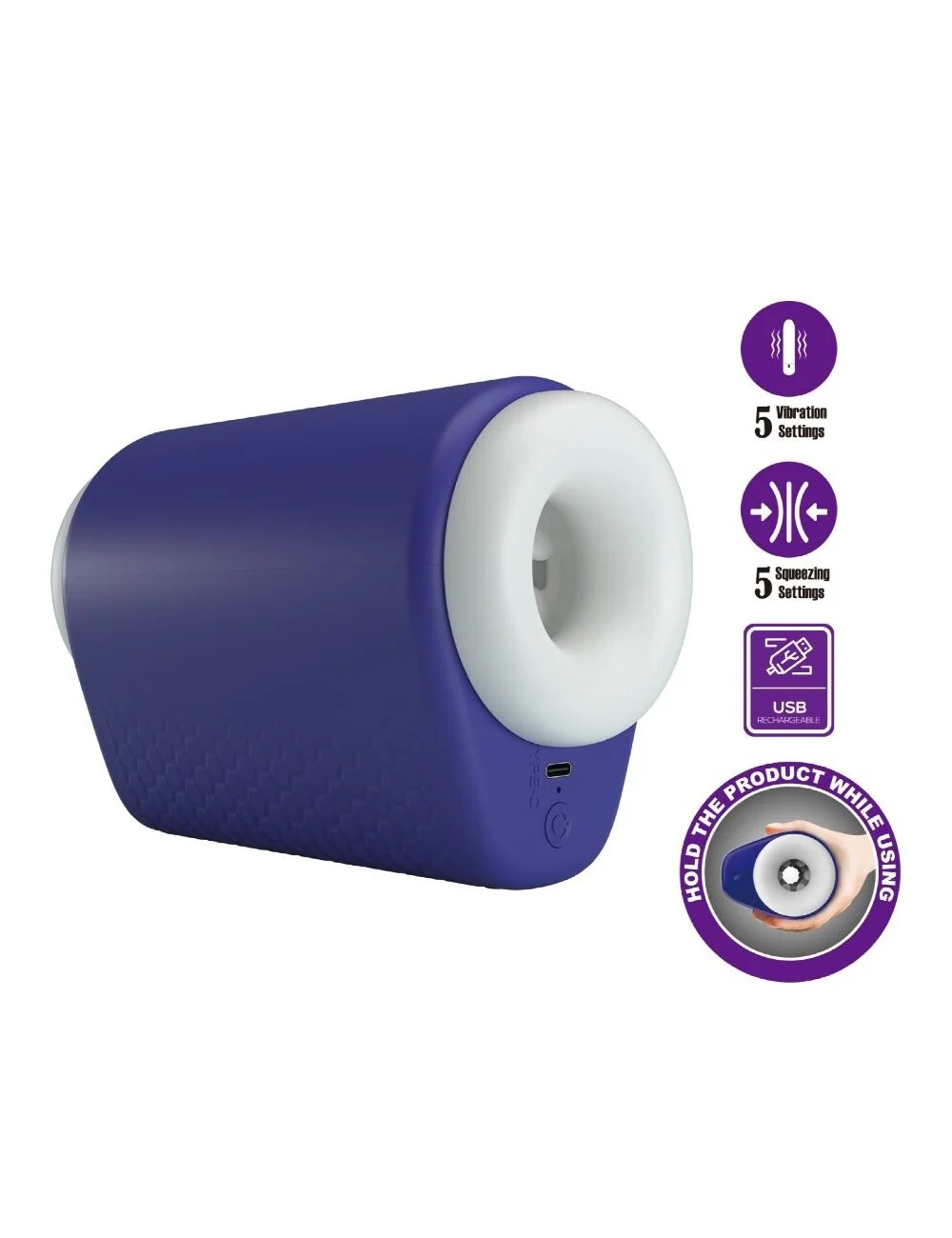 PRETTY LOVE - DJ LADY MASTURBADOR MASCULINO COM VIBRAÇÃO 5 AJUSTES ROXO PRETTY LOVE - DJ LADY MASTURBADOR MASCULINO COM VIBRAÇÃO 5 AJUSTES ROXO