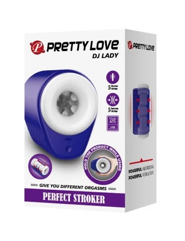 PRETTY LOVE - DJ LADY MASTURBADOR MASCULINO COM VIBRAÇÃO 5 AJUSTES ROXO