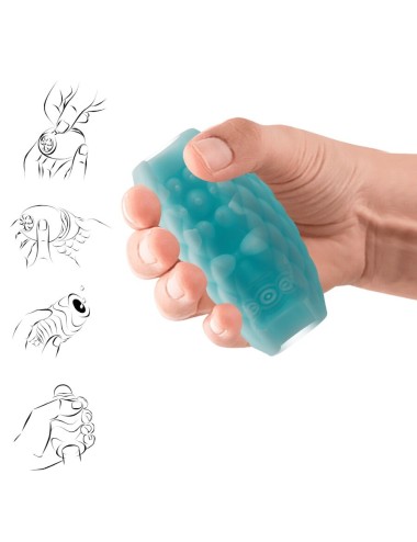 PRETTY LOVE - MASTURBADOR MASCULINO SILICONE ATHENA EROS AZUL CÉU