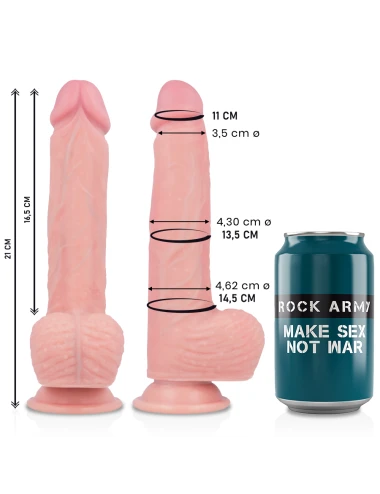 ROCKARMY - DILDO SILICONE LÍQUIDO PREMIUM SPITFIRE 21 CM -O- 4.62 CM
