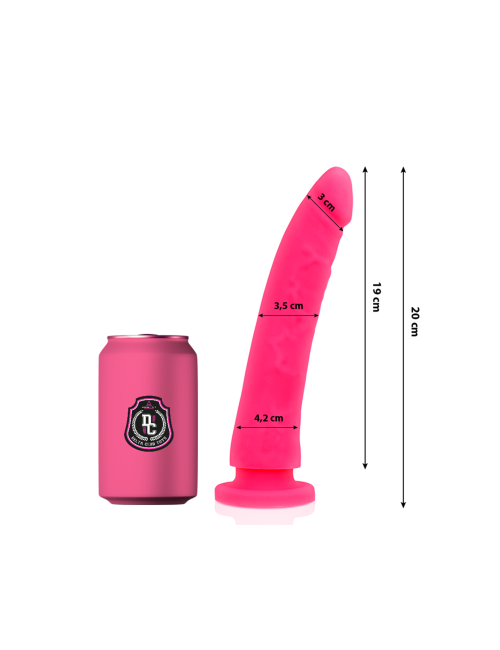 DELTA CLUB -TOYS DILDO MÉDICO ROSA SILICONE 20 CM -O- 4 CM DELTA CLUB -TOYS DILDO MÉDICO ROSA SILICONE 20 CM -O- 4 CM