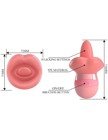 PRETTY LOVE - ESTIMULADOR DE CLITÓRIS KYLEE TONGUE 10 VIBRAÇÕES ROSA NUDE