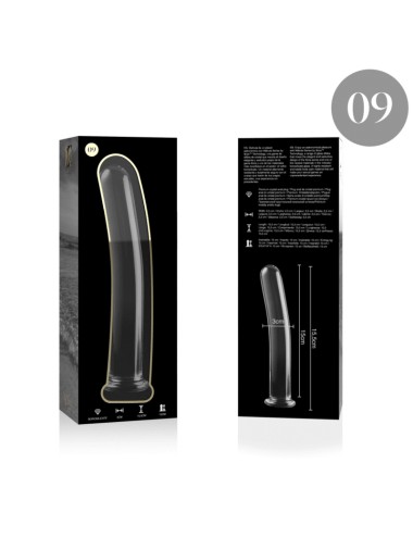 NEBULA SERIES BY IBIZA - MODELO 9 DILDO VIDRO BOROSILICADO TRANSPARENTE 15.5 CM -O- 2.5 CM
