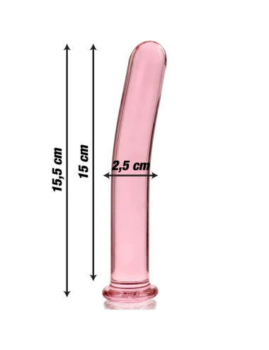 NEBULA SERIES BY IBIZA - MODELO 9 DILDO VIDRO BOROSILICADO ROSA 15.5 CM -O- 2.5 CM