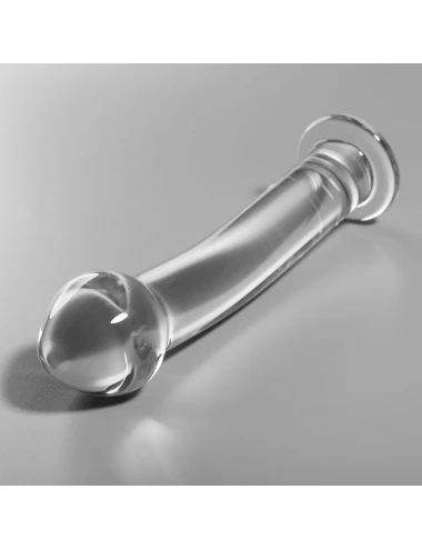 NEBULA SERIES BY IBIZA - MODELO 11 DILDO VIDRO BOROSILICADO TRANSPARENTE 16 CM -O- 3 CM