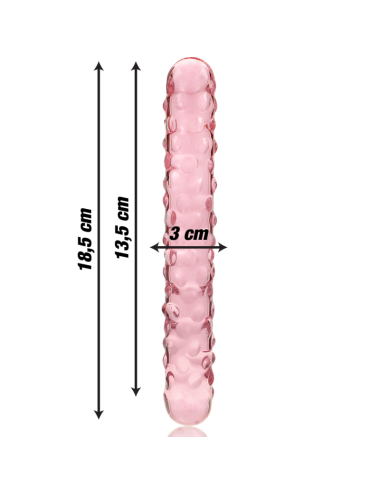NEBULA SERIES BY IBIZA - MODELO 15 DILDO VIDRO BOROSILICADO ROSA 18.5 CM -O- 3 CM