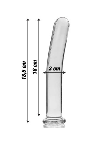 NEBULA SERIES BY IBIZA - MODELO 17 DILDO VIDRO BOROSILICADO TRANSPARENTE 18.5 CM -O- 3 CM