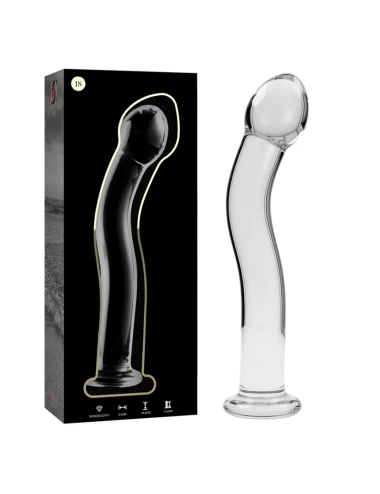 SÉRIE NEBULA BY IBIZA - MODELO 18 DILDO VIDRO BOROSILICADO TRANSPARENTE 18.5 CM -O- 3.5 CM