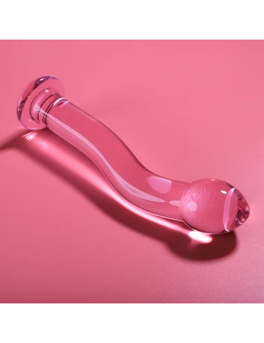 NEBULA SERIES BY IBIZA - MODELO 18 DILDO VIDRO BOROSILICADO ROSA 18.5 CM -O- 3.5 CM