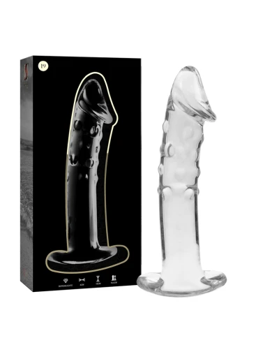 NEBULA SERIES BY IBIZA - MODELO 19 DILDO VIDRO BOROSILICADO TRANSPARENTE 18.5 CM -O- 4 CM