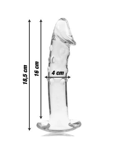 NEBULA SERIES BY IBIZA - MODELO 19 DILDO VIDRO BOROSILICADO TRANSPARENTE 18.5 CM -O- 4 CM