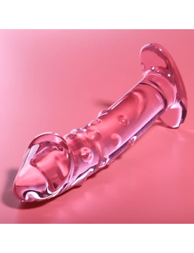 NEBULA SERIES BY IBIZA - MODELO 19 DILDO VIDRO BOROSILICADO ROSA 18.5 CM -O- 4 CM