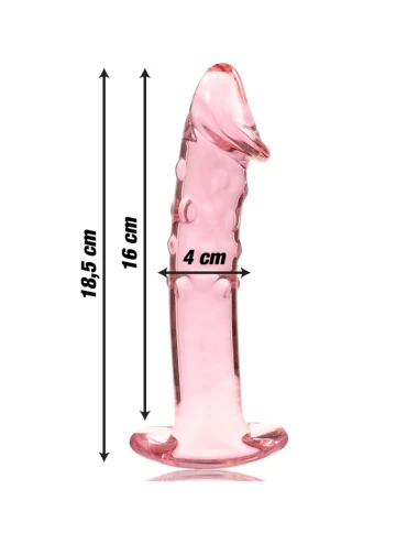 NEBULA SERIES BY IBIZA - MODELO 19 DILDO VIDRO BOROSILICADO ROSA 18.5 CM -O- 4 CM