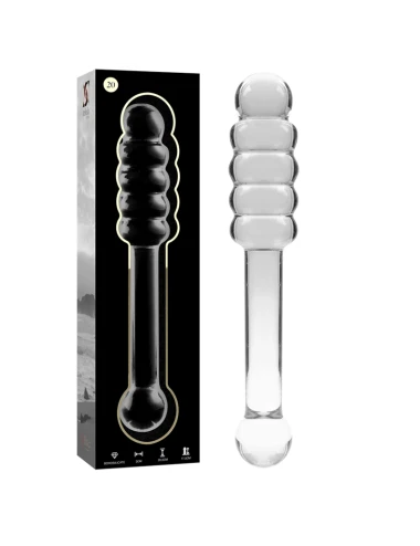 NEBULA SERIES BY IBIZA - MODELO 20 DILDO VIDRO BOROSILICADO TRANSPARENTE 20.5 CM -O- 3 CM