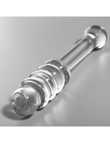 NEBULA SERIES BY IBIZA - MODELO 20 DILDO VIDRO BOROSILICADO TRANSPARENTE 20.5 CM -O- 3 CM