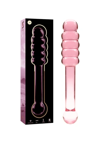 NEBULA SERIES BY IBIZA - MODELO 20 DILDO VIDRO BOROSILICADO ROSA 20.5 CM -O- 3 CM
