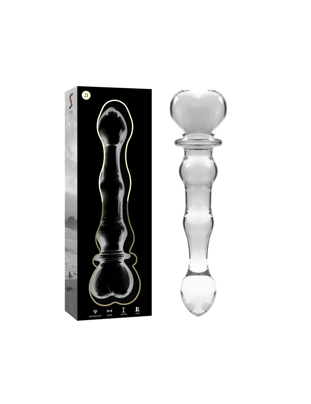 NEBULA SERIES BY IBIZA - MODELO 21 DILDO VIDRO BOROSILICADO TRANSPARENTE 20.5 CM -O- 3.5 CM NEBULA SERIES BY IBIZA - MODELO 21 DILDO VIDRO BOROSILICADO TRANSPARENTE 20.5 CM -O- 3.5 CM