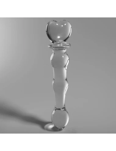 NEBULA SERIES BY IBIZA - MODELO 21 DILDO VIDRO BOROSILICADO TRANSPARENTE 20.5 CM -O- 3.5 CM