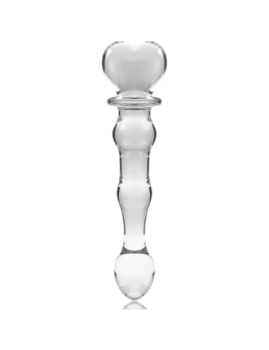 NEBULA SERIES BY IBIZA - MODELO 21 DILDO VIDRO BOROSILICADO TRANSPARENTE 20.5 CM -O- 3.5 CM