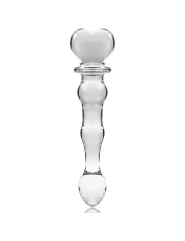 NEBULA SERIES BY IBIZA - MODELO 21 DILDO VIDRO BOROSILICADO TRANSPARENTE 20.5 CM -O- 3.5 CM