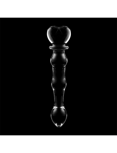 NEBULA SERIES BY IBIZA - MODELO 21 DILDO VIDRO BOROSILICADO TRANSPARENTE 20.5 CM -O- 3.5 CM