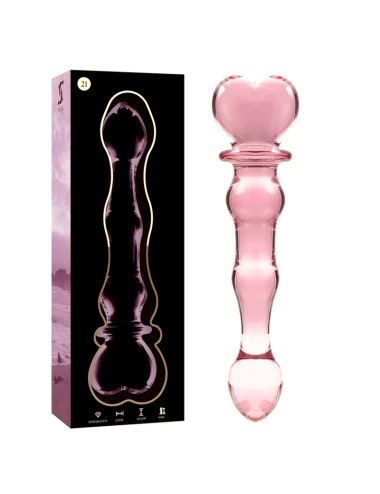 NEBULA SERIES BY IBIZA - MODELO 21 DILDO VIDRO BOROSILICADO ROSA 20.5 CM -O- 3.5 CM