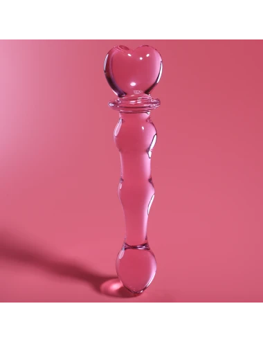NEBULA SERIES BY IBIZA - MODELO 21 DILDO VIDRO BOROSILICADO ROSA 20.5 CM -O- 3.5 CM