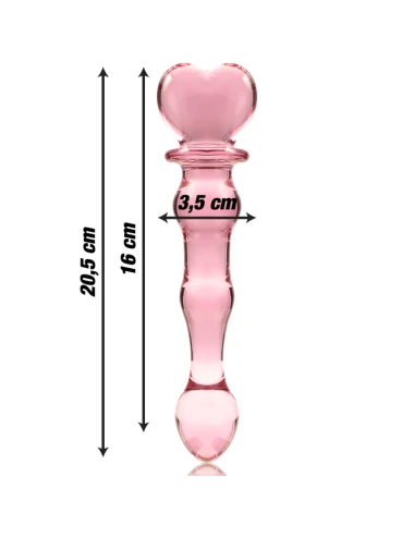 NEBULA SERIES BY IBIZA - MODELO 21 DILDO VIDRO BOROSILICADO ROSA 20.5 CM -O- 3.5 CM