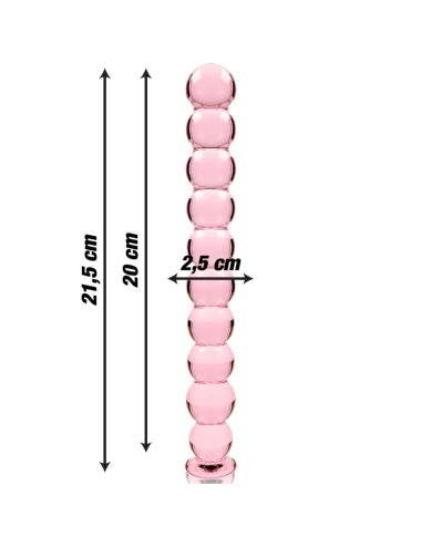 NEBULA SERIES BY IBIZA - MODELO 22 DILDO VIDRO BOROSILICADO ROSA 21.5 CM -O- 2.5 CM