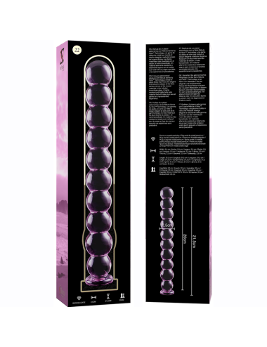 NEBULA SERIES BY IBIZA - MODELO 22 DILDO VIDRO BOROSILICADO ROSA 21.5 CM -O- 2.5 CM