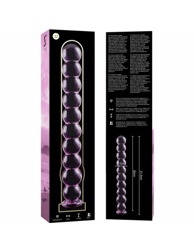 NEBULA SERIES BY IBIZA - MODELO 22 DILDO VIDRO BOROSILICADO ROSA 21.5 CM -O- 2.5 CM