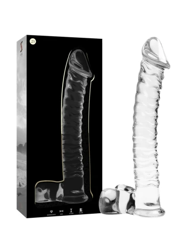 NEBULA SERIES BY IBIZA - MODELO 23 DILDO VIDRO BOROSILICADO TRANSPARENTE 21.5 CM -O- 4 CM