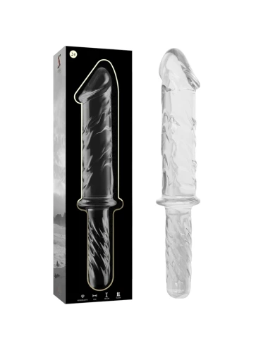 NEBULA SERIES BY IBIZA - MODELO 24 DILDO VIDRO BOROSILICADO TRANSPARENTE 28.5 CM -O- 5 CM