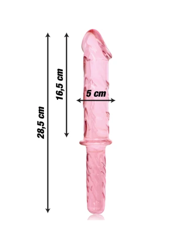 NEBULA SERIES BY IBIZA - MODELO 24 DILDO VIDRO BOROSILICADO ROSA 28.5 CM -O- 5 CM