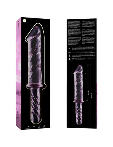 NEBULA SERIES BY IBIZA - MODELO 24 DILDO VIDRO BOROSILICADO ROSA 28.5 CM -O- 5 CM
