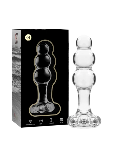 NEBULA SERIES BY IBIZA - MODELO 1 PLUG VIDRO BOROSILICADO TRANSPARENTE 10.5 CM -O- 3 CM