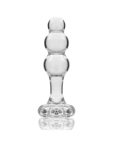 NEBULA SERIES BY IBIZA - MODELO 1 PLUG VIDRO BOROSILICADO TRANSPARENTE 10.5 CM -O- 3 CM