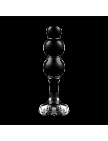 NEBULA SERIES BY IBIZA - MODELO 1 PLUG VIDRO BOROSILICADO TRANSPARENTE 10.5 CM -O- 3 CM