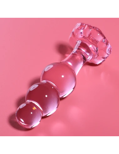 NEBULA SERIES BY IBIZA - MODELO 1 PLUG ANAL VIDRO BOROSILICADO ROSA 10.5 CM -O- 3 CM