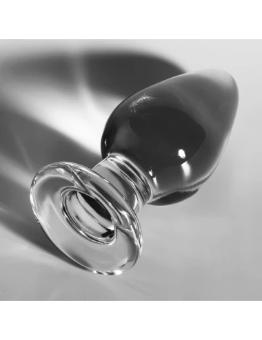 NEBULA SERIES BY IBIZA - MODELO 3 ANAL PLUG VIDRO BOROSILICADO TRANSPARENTE 11 CM -O- 5 CM