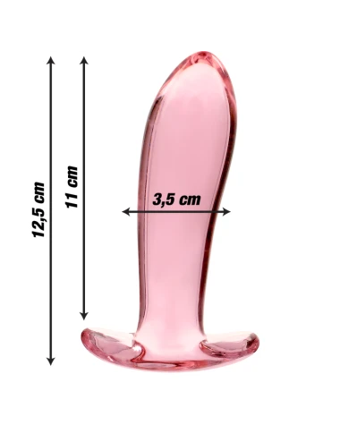NEBULA SERIES BY IBIZA - MODELO 5 ANAL PLUG VIDRO BOROSILICADO ROSA 12.5 CM -O- 3.5 CM