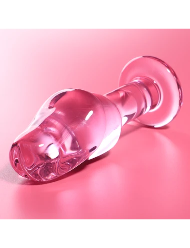 NEBULA SERIES BY IBIZA - MODELO 6 PLUG ANAL VIDRO BOROSILICADO ROSA 12.5 CM -O- 4 CM