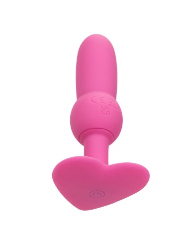 CALEXOTICS - FIRST TIME PLUG ANAL SONDA DE CONTAS 10 VIBRAÇÕES ROSA