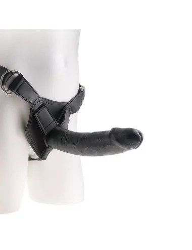 KING COCK - HARNESS COM PÊNIS PRETO REALISTA 22,9 CM